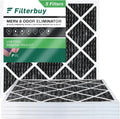 8 Filterbuy HVAC Activated Furnace MERV (5-Pack) Air Pleated Filters with AC Carbon 25x25x1 Eliminator Odor