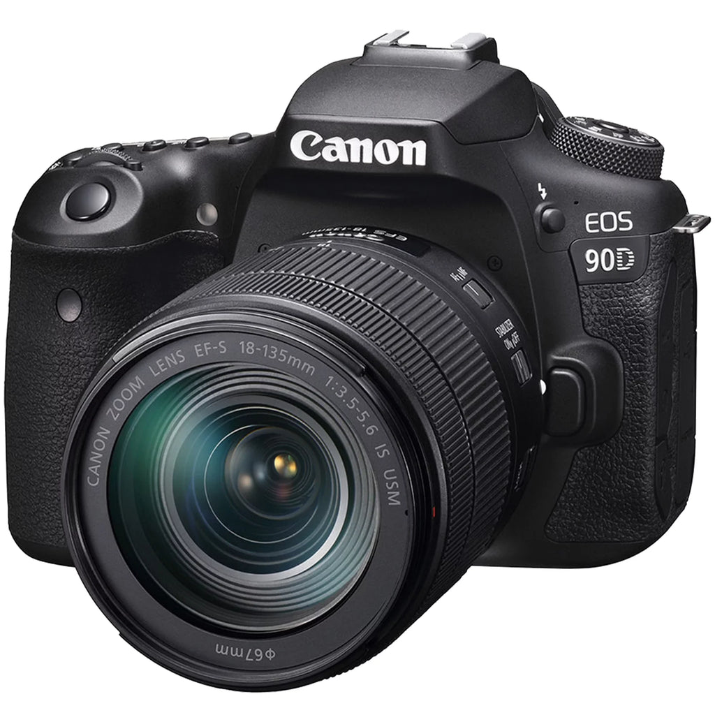 64GB SanDisk Bundle + ZeeTech DSLR Telephoto + Lens with 2 Tripod Case Accessory IS 90D EOS Canon Card + USM 18-135mm Camera + Pieces +