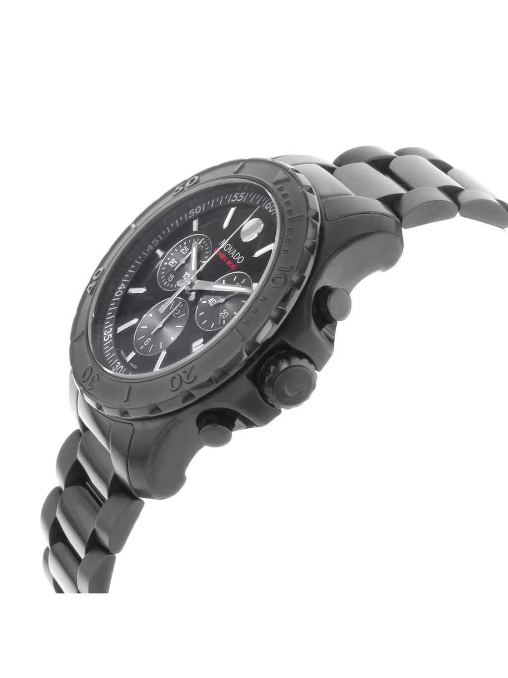Black Pre-Owned (Good) 800 PVD Series Watch Quartz Movado Steel 2600119 Coated