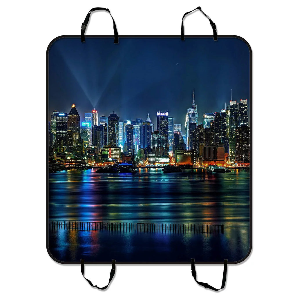 Seat Cargo Car Dog Hammock inches GCKG For 54x60 Car Seat Night Trucks and Mat Buildings Cover Trunk Colorful York Mat Cars Pet At City SUV New NYC Mat
