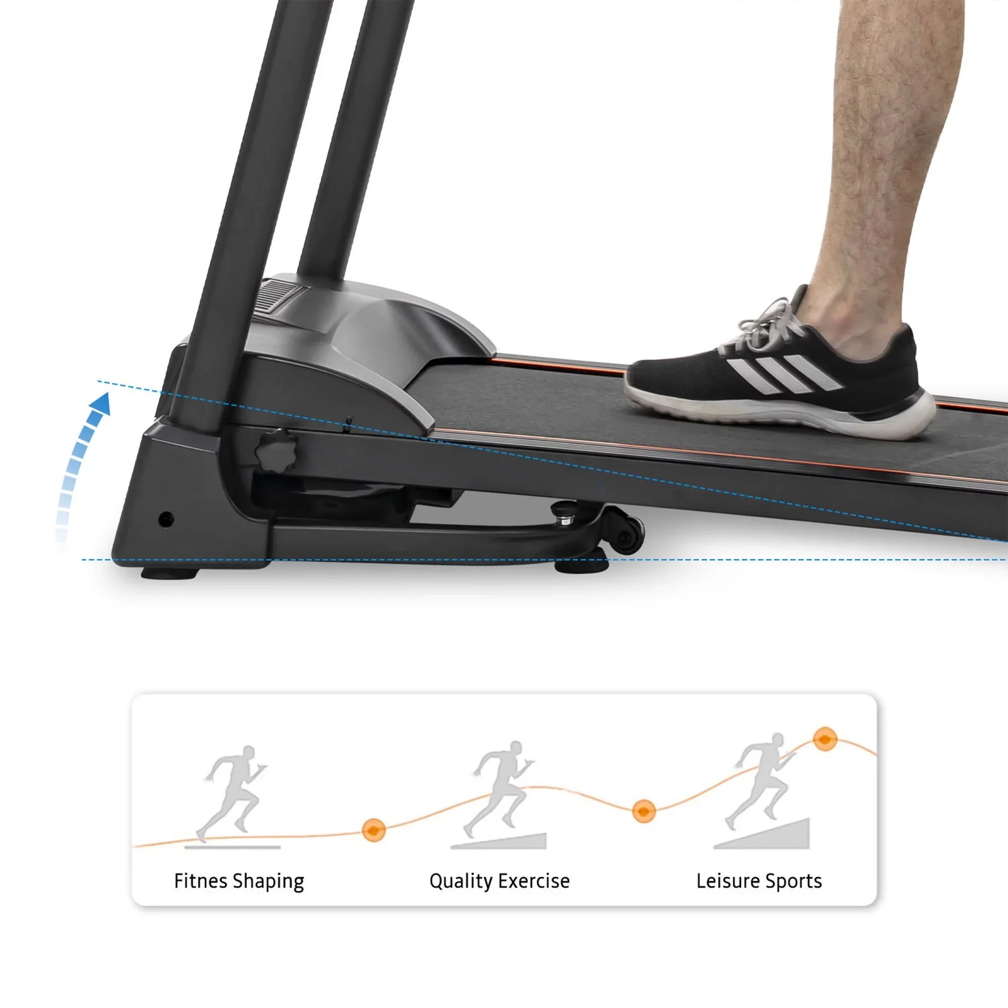 Running Motorized Folding Packed Easy and Treadmill Machine Jogging Compact A