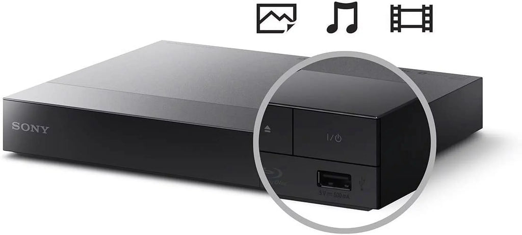 Sony Player & with Mirroring, Streaming Cleaning Blue Tv, Ray/Cd HDMI Players Full Bluray WiFi. Cable, Remote Ray Playback, Player, Control, Video Screen HD for DVD Includes Blu 1080p, Cloth