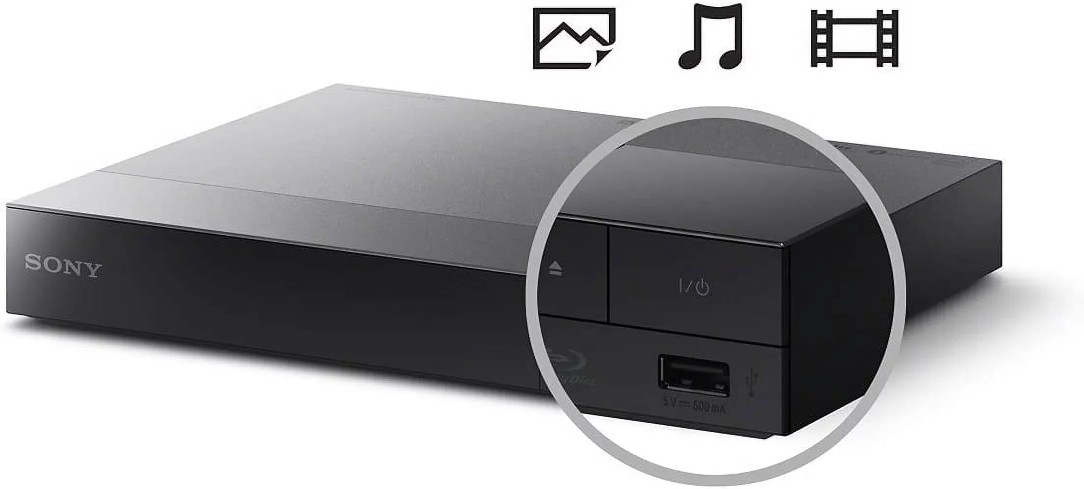Sony Player & with Mirroring, Streaming Cleaning Blue Tv, Ray/Cd HDMI Players Full Bluray WiFi. Cable, Remote Ray Playback, Player, Control, Video Screen HD for DVD Includes Blu 1080p, Cloth