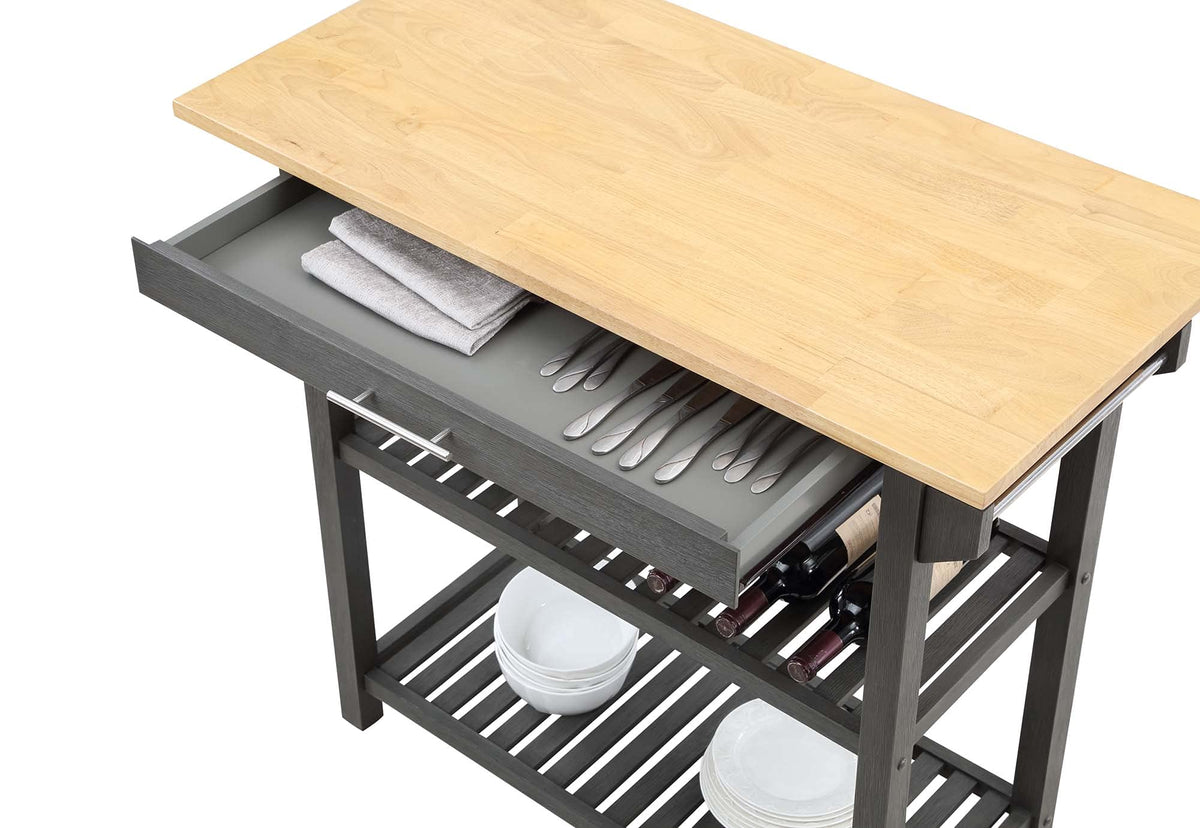 Convenience Concepts Designs2Go Butcher Block Kitchen Island, Sage, 40"