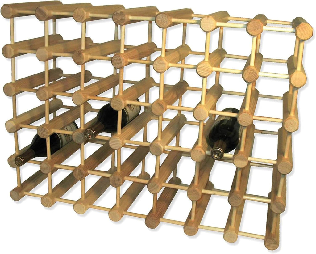 J.K. Adams Wood Modular Wine Rack, Stackable Storage Holder, 40 Bottles