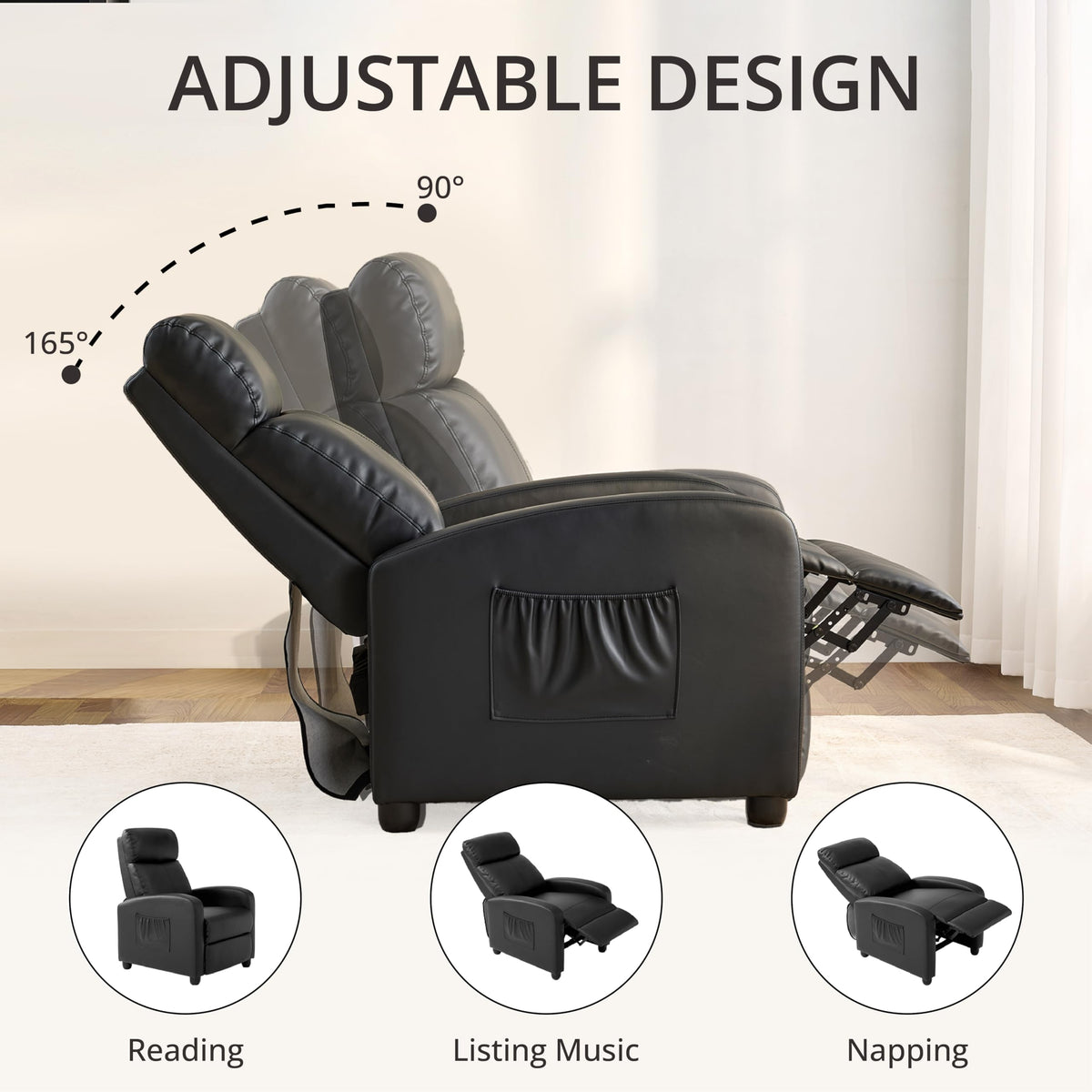 Recliner Chair for Living Room, Modern Adjustable Home Theater