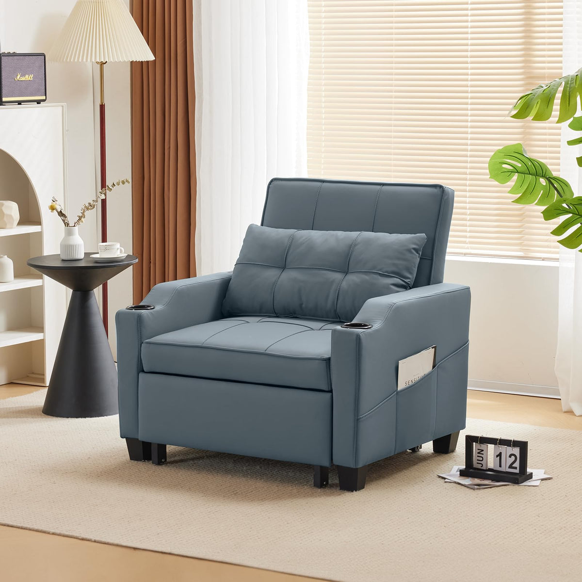 VINGLI Convertible Sleeper Chair Bed, Pull Out Sofa Couch for Living Room