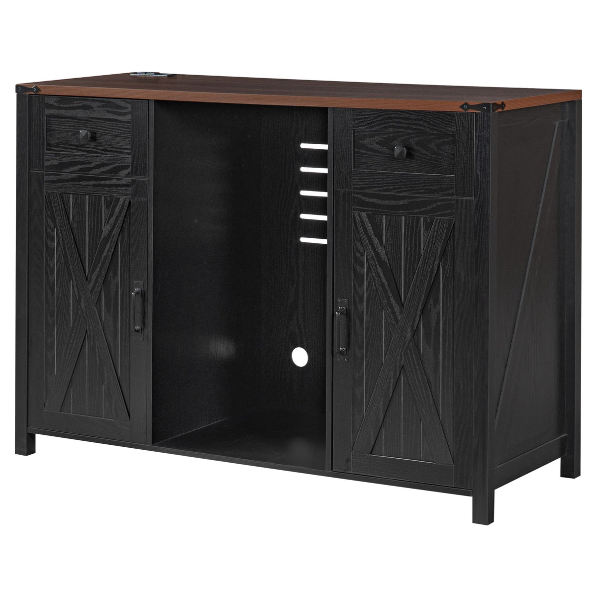 39.4" Coffee Bar Cupboard with Fridge Spaceï¼Natural Oak-ws