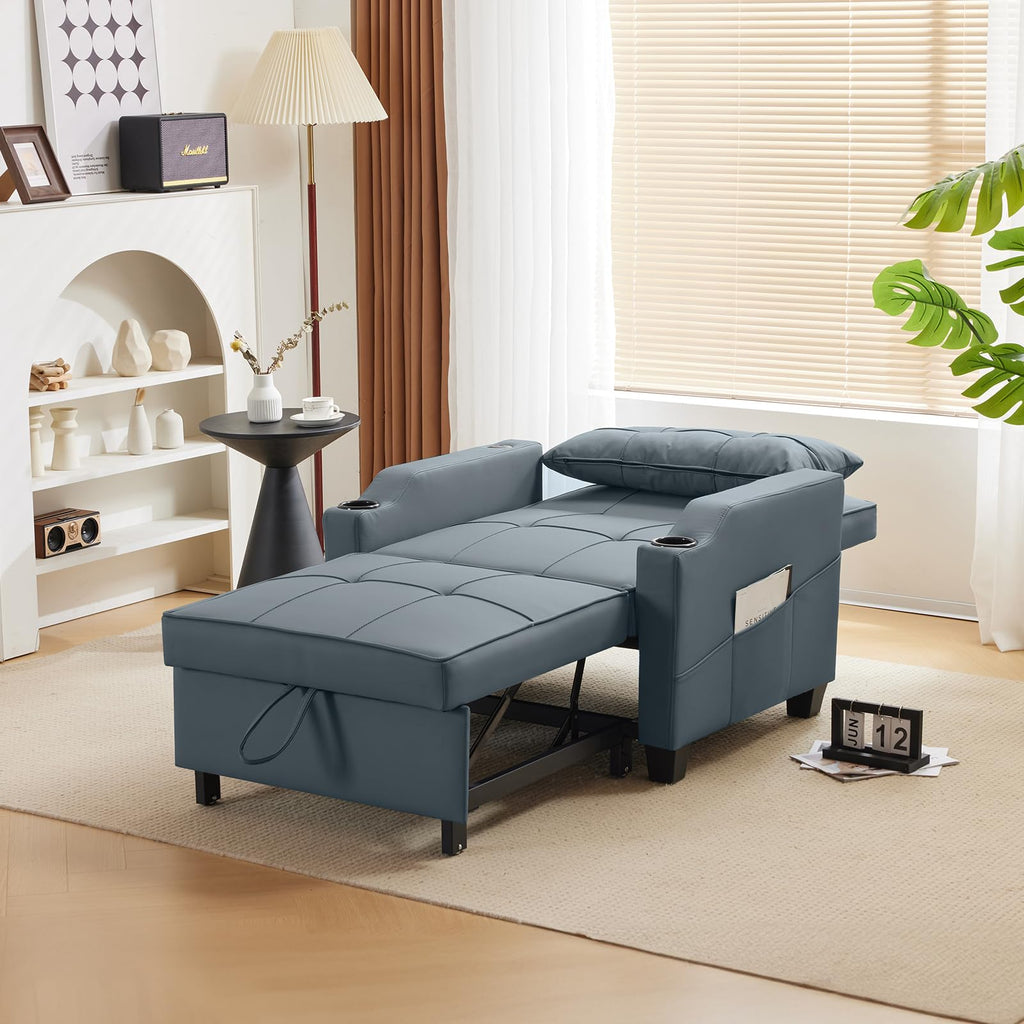 VINGLI Convertible Sleeper Chair Bed, Pull Out Sofa Couch for Living Room