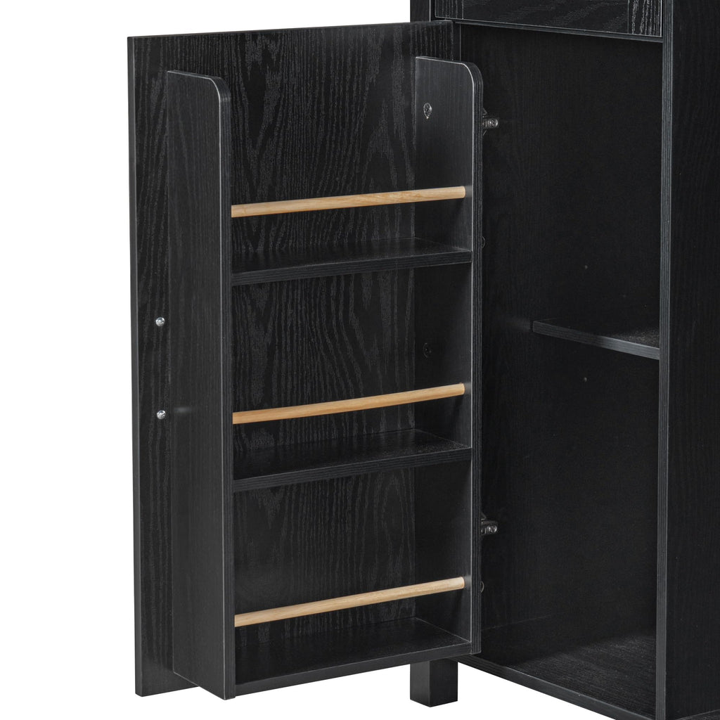 39.4" Coffee Bar Cupboard with Fridge Spaceï¼Natural Oak-ws