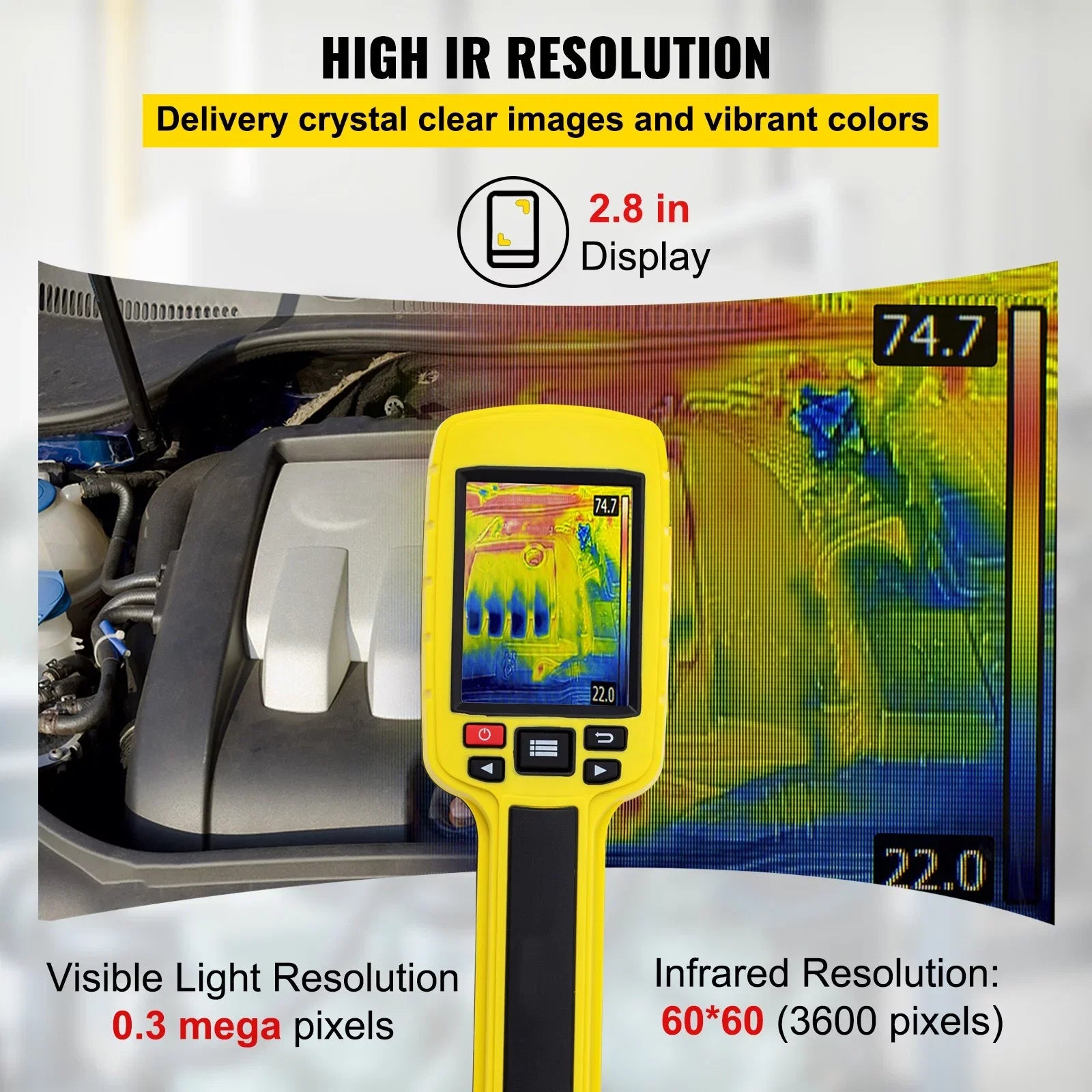 Camera 2.8" BENTISM 3600 Imager LCD IR Thermal Thermal Screen Resolution Infrared