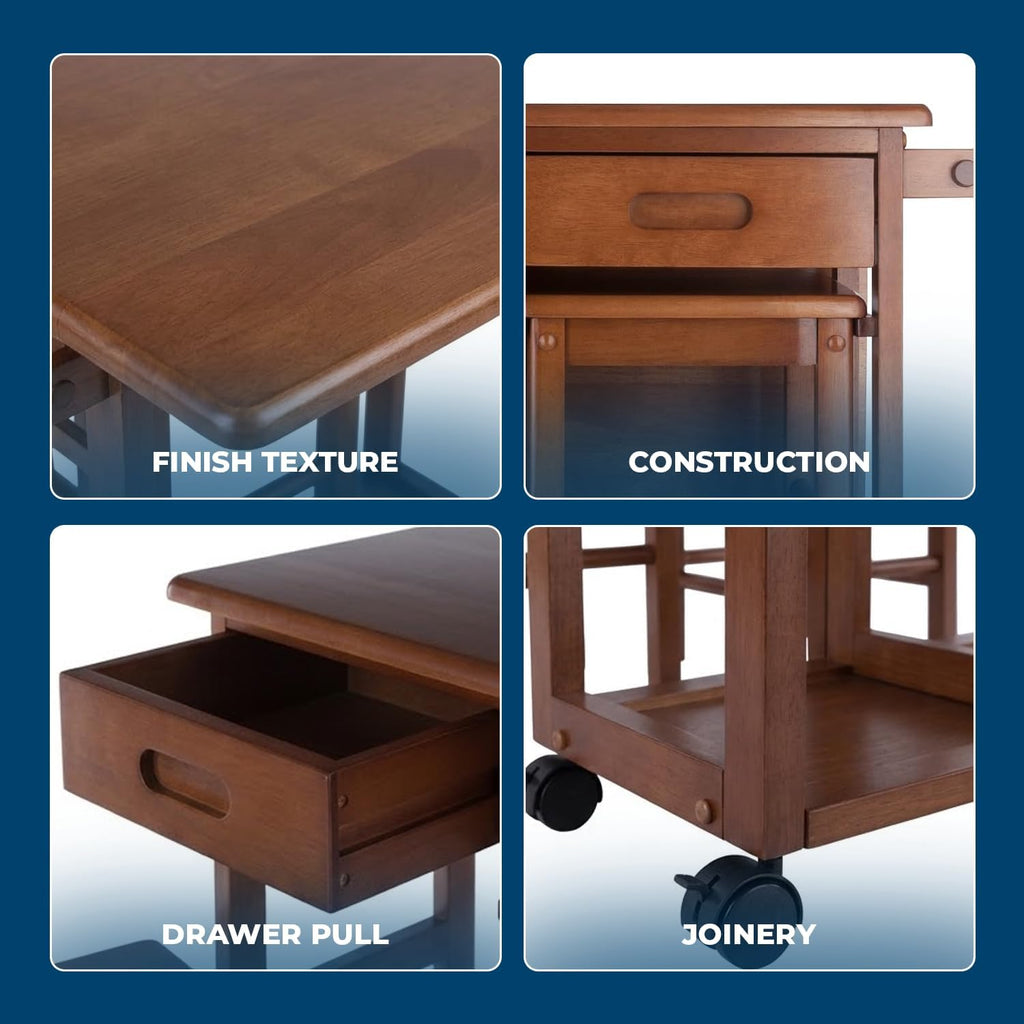 Winsome Wood Suzanne Kitchen, Square, Teak