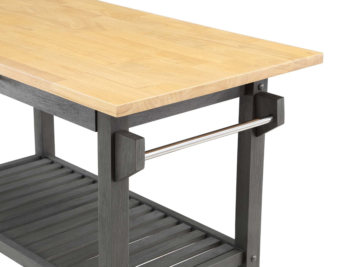 Convenience Concepts Designs2Go Butcher Block Kitchen Island, Sage, 40"