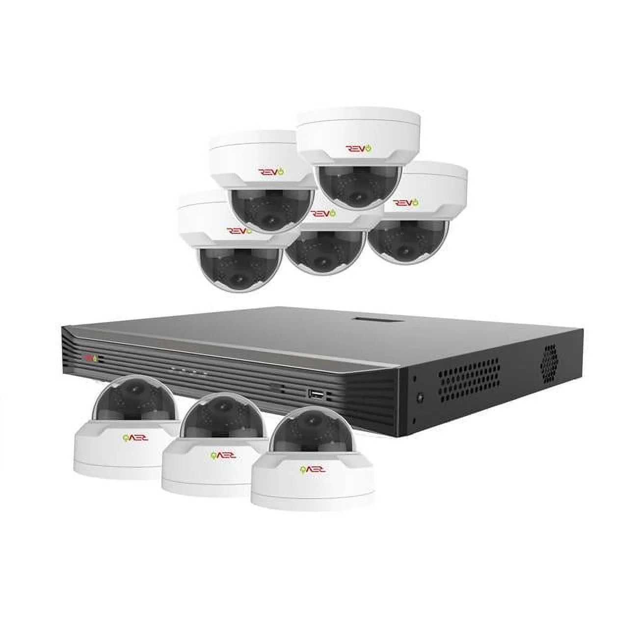 16 Cameras Channel 8 3TB HD America Surveillance Revo Ultra RU162MD8G-3T System with 4 x Megapixel NVR