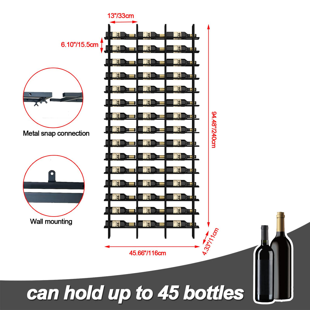 16 BottleWall Mount Wine Rack