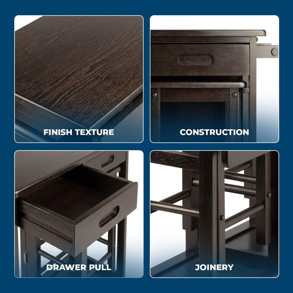 Winsome Wood Suzanne Kitchen, Square, Teak