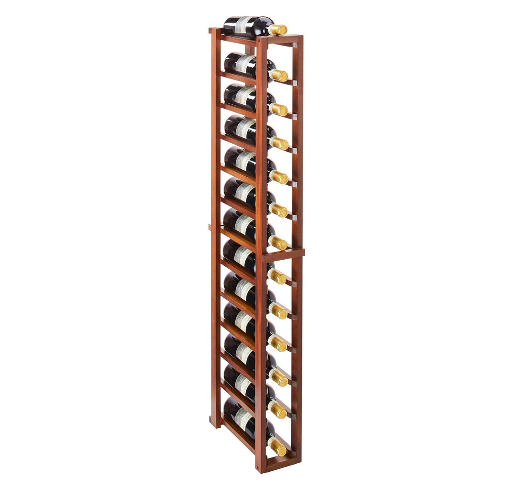 Wine Enthusiast N'FINITY Stackable 4 Foot Wine Rack - Curved Corner - Solid Mahogany - 48 Bottles - Stylish Durable Wine Rack Home Decor â Bar Cabinet Liquor Storage