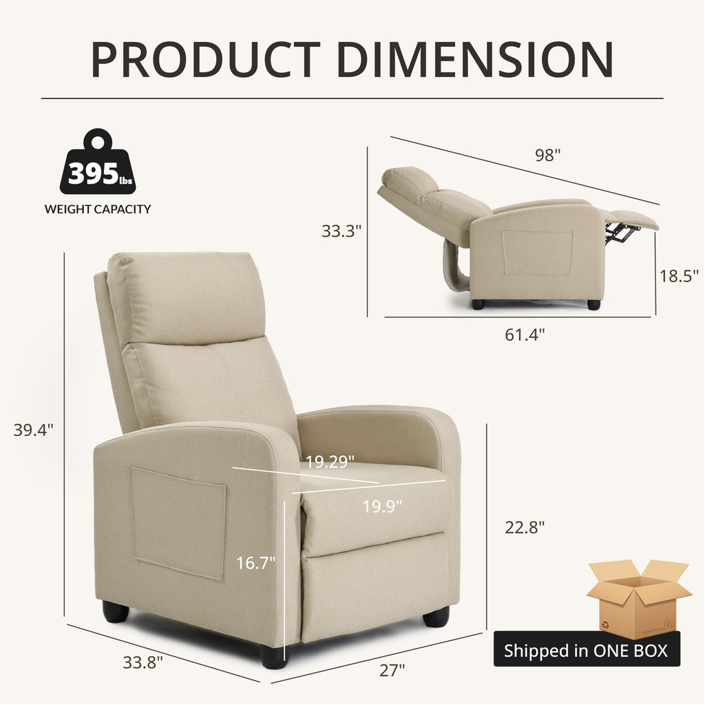 Recliner Chair for Living Room, Modern Adjustable Home Theater