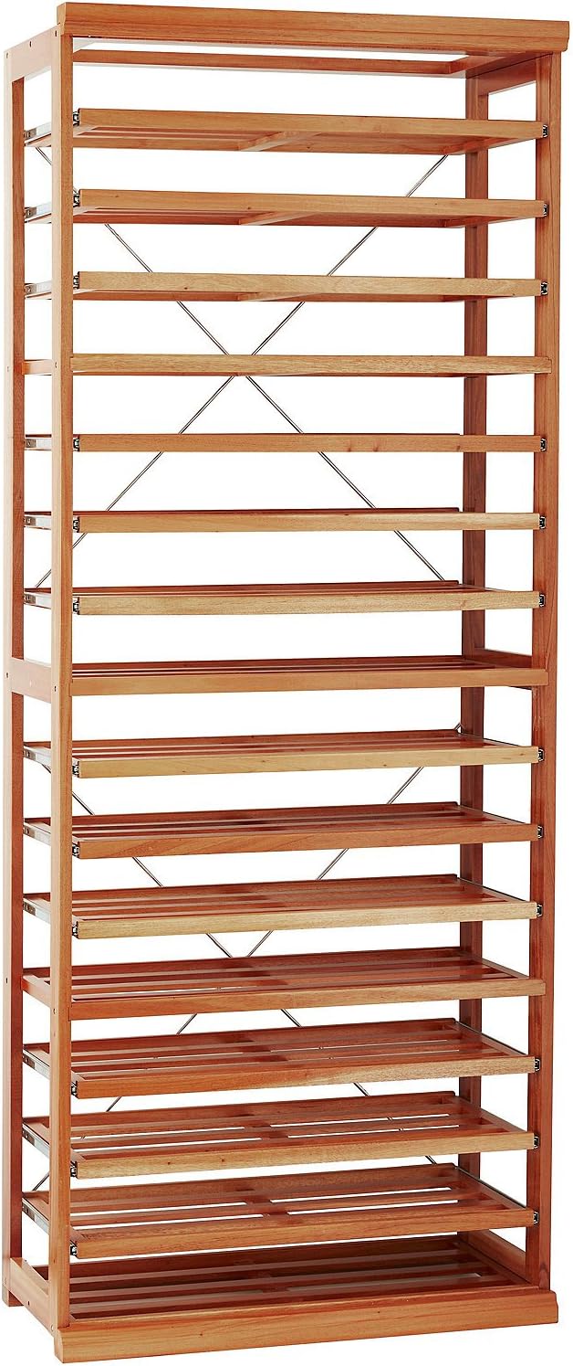 N'FINITY Label-View Wine Rack Kit with Rolling Shelves - Natural Finish