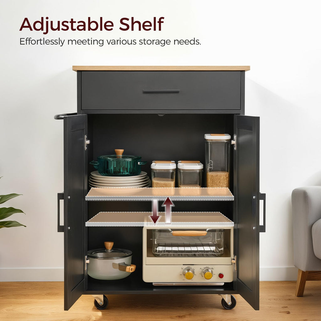 MAHANCRIS Kitchen Island on Wheels with Drop Leaf, Folding Countertop Kitchen Island Cart, Kitchen Island Table with Towel Rack, Drawer, for Kitchen, Dining Room, White and Walnut KIBZ12501