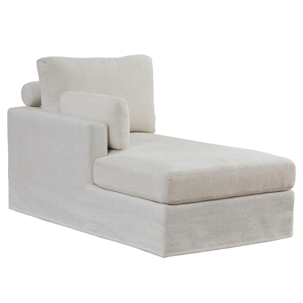 32" Wide Green Right Arm Chaise Lounge Chair