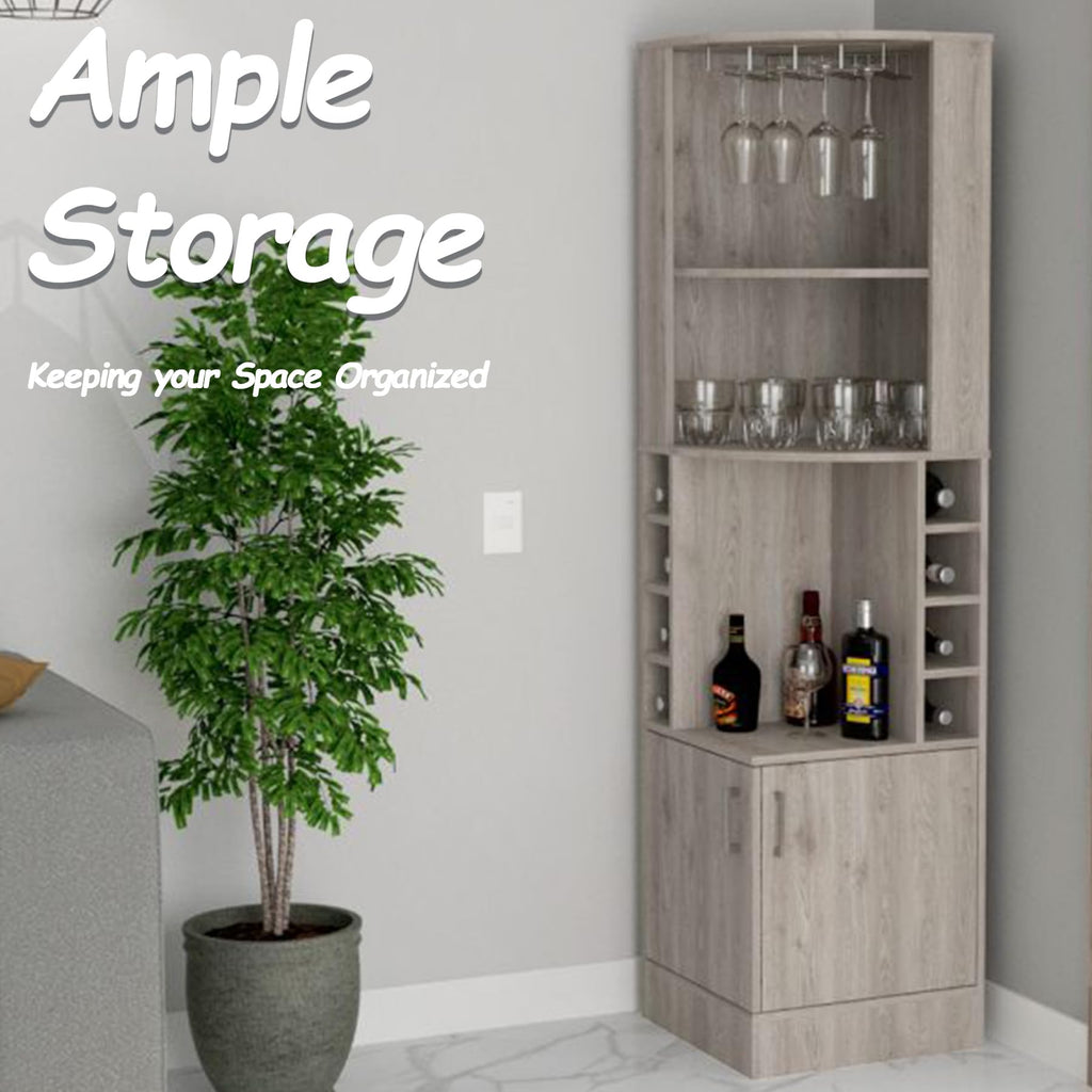 HRVEOCEI 71 Inch Corner Wine Cabinet, Tall Corner Bar Cabinet