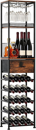 7-Tier Wine Rack Freestanding Floor Liquor Cabinet Bar for Home