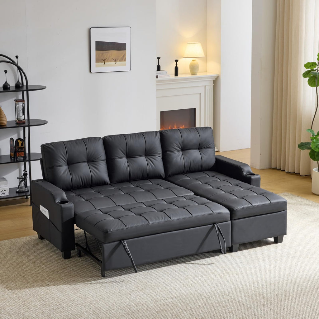 VINGLI Convertible Sleeper Chair Bed, Pull Out Sofa Couch for Living Room