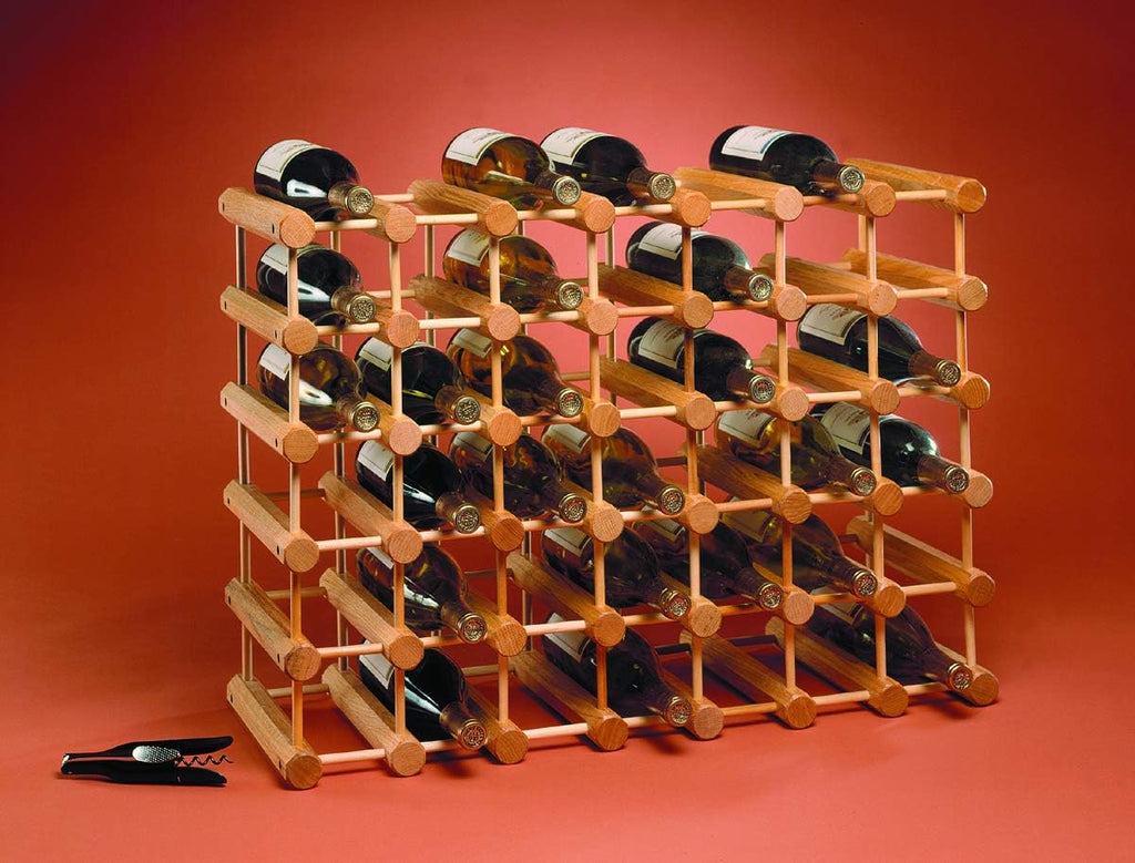 J.K. Adams Wood Modular Wine Rack, Stackable Storage Holder, 40 Bottles