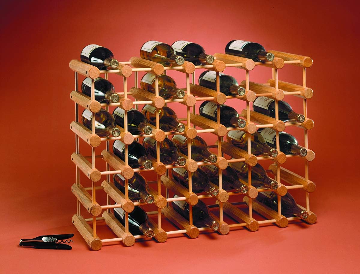 J.K. Adams Wood Modular Wine Rack, Stackable Storage Holder, 40 Bottles