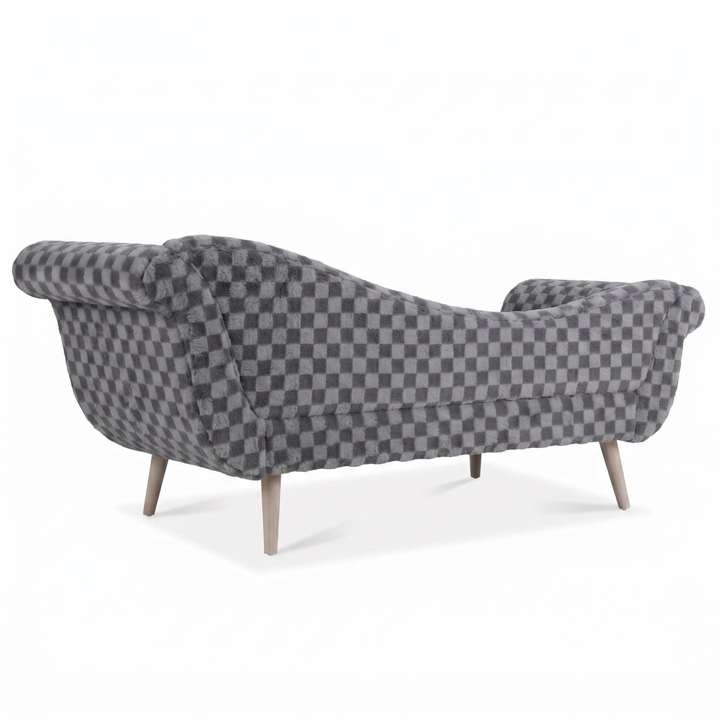 ERYE Boucle Upholstered Left Facing Chaise Lounge Indoor for Living Room Bedroom,Comfy Single Chaise Lounge Modern Leisure Recliner Sleeper Sofa Daybed, Easy Assemble