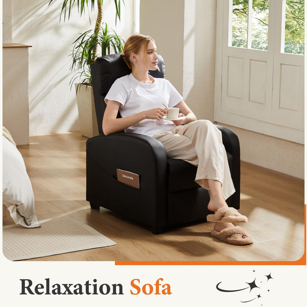 OLIXIS Recliner Chair, Reclining Sofa Chair with 3 Adjustable Angles
