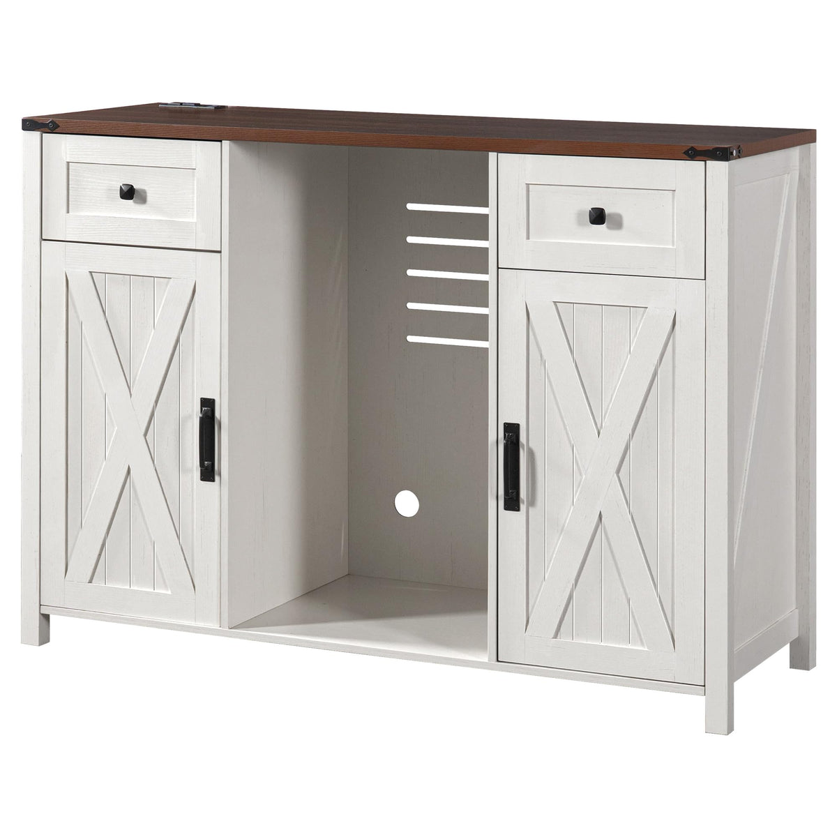 39.4" Coffee Bar Cupboard with Fridge Spaceï¼Natural Oak-ws