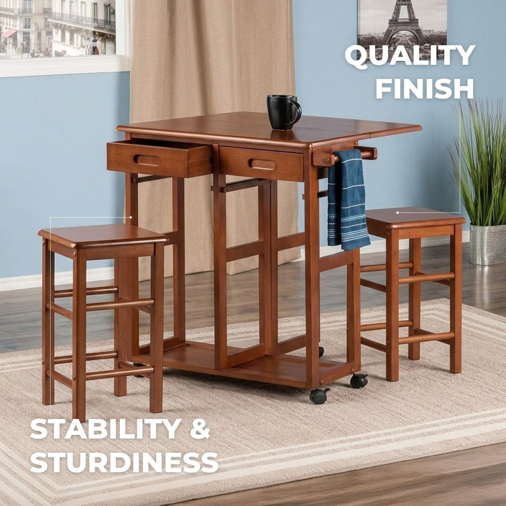 Winsome Wood Suzanne Kitchen, Square, Teak