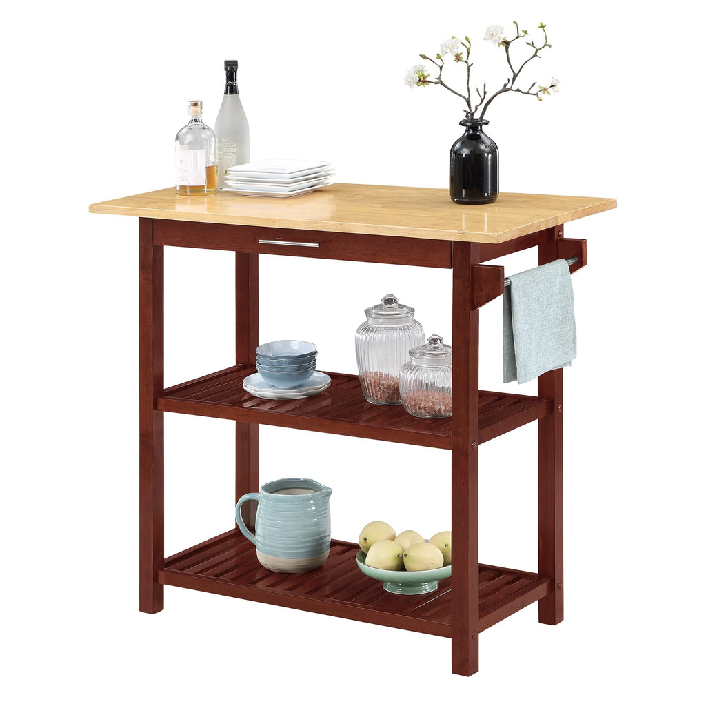 Convenience Concepts Designs2Go Butcher Block Kitchen Island, Sage, 40"
