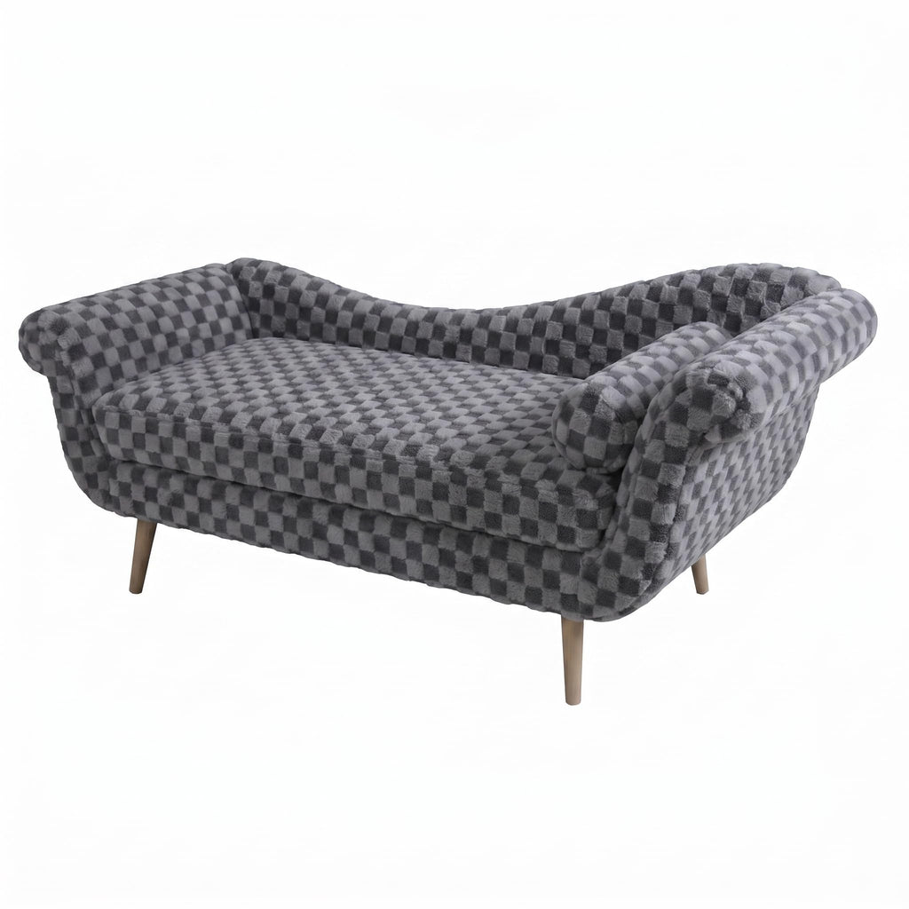 ERYE Boucle Upholstered Left Facing Chaise Lounge Indoor for Living Room Bedroom,Comfy Single Chaise Lounge Modern Leisure Recliner Sleeper Sofa Daybed, Easy Assemble