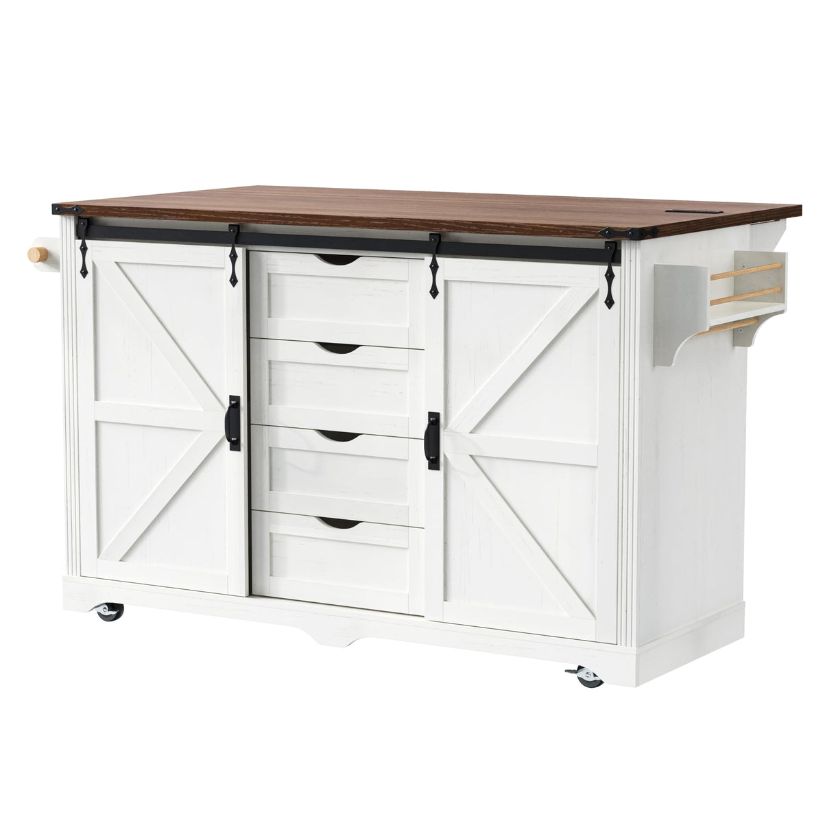39.4" Coffee Bar Cupboard with Fridge Spaceï¼Natural Oak-ws