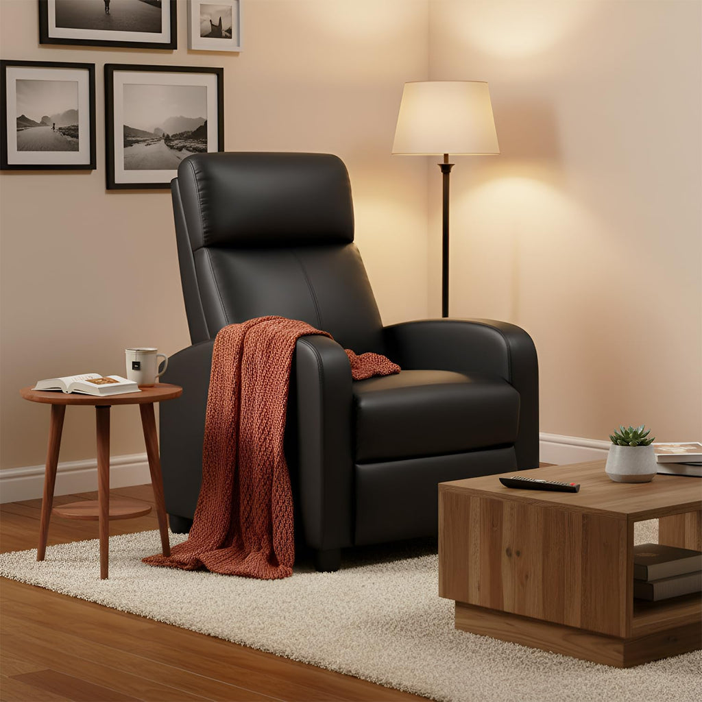 FDW | Recliner Chair | Without Massage Function | Black, PU Leather