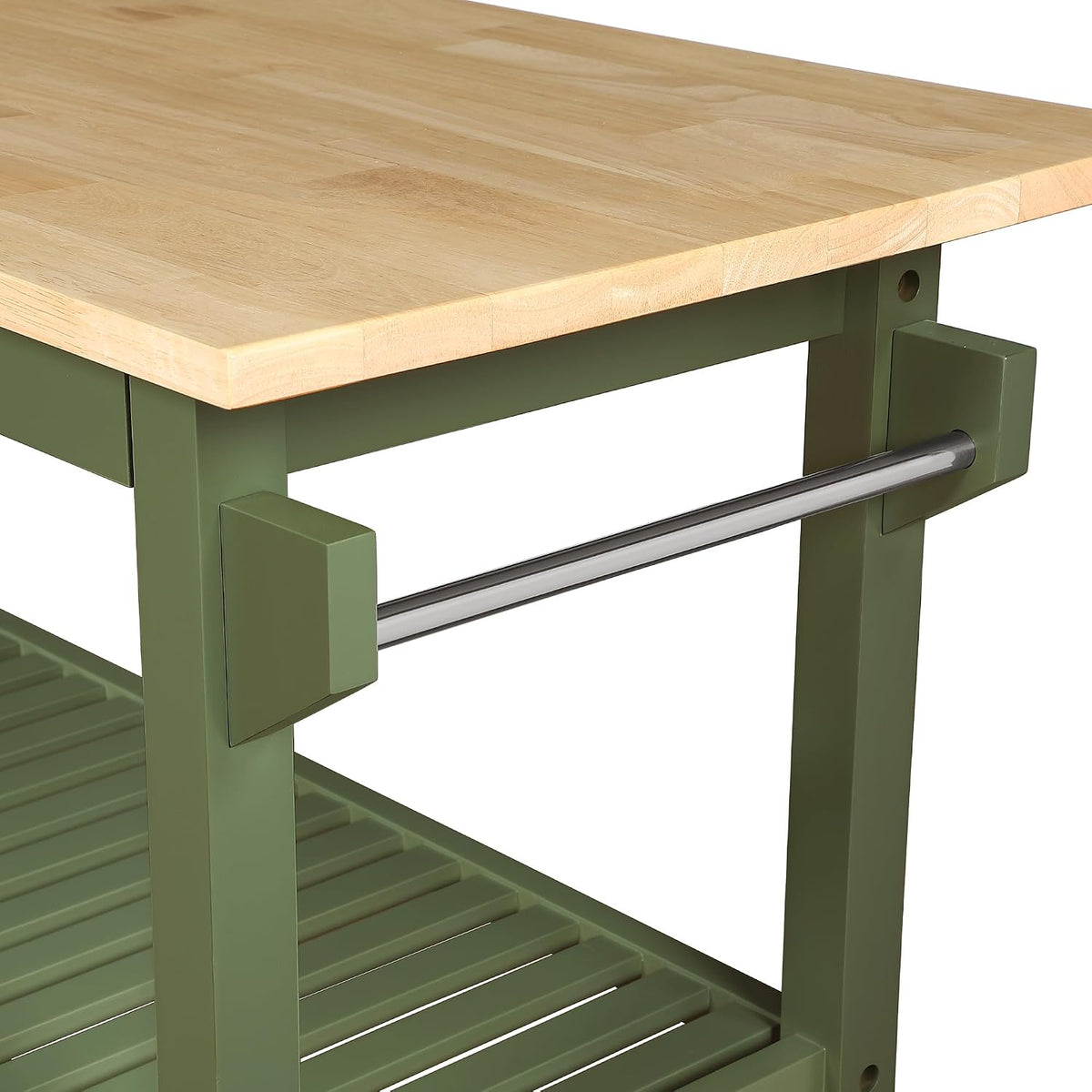 Convenience Concepts Designs2Go Butcher Block Kitchen Island, Sage, 40"