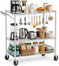 3-Tier Kitchen Storage Cart with Wheels, Rolling Utility Cart
