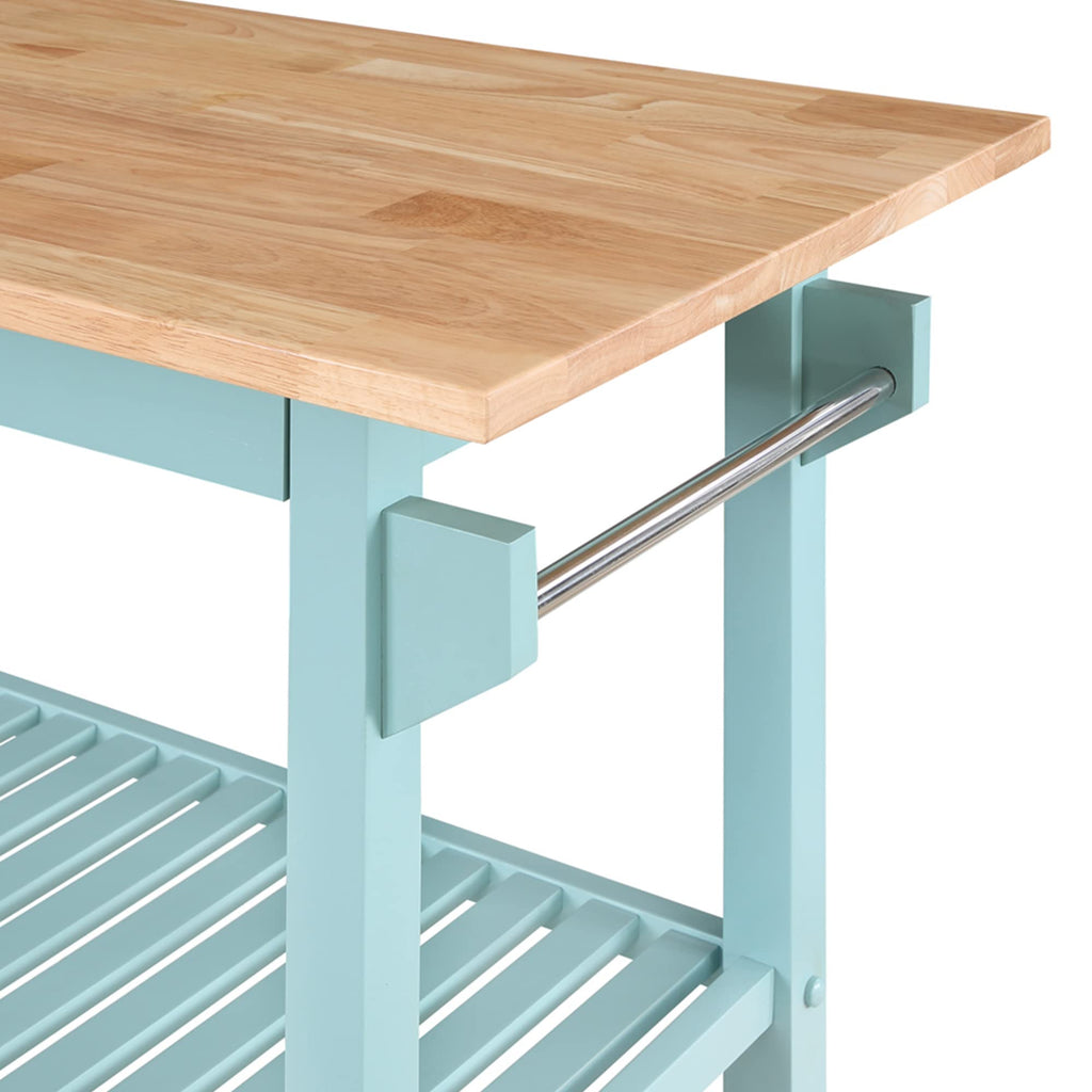 Convenience Concepts Designs2Go Butcher Block Kitchen Island, Sage, 40"