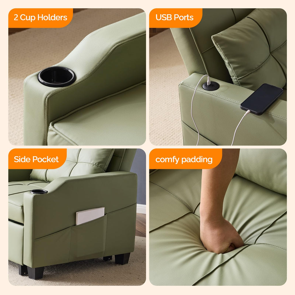 VINGLI Convertible Sleeper Chair Bed, Pull Out Sofa Couch for Living Room
