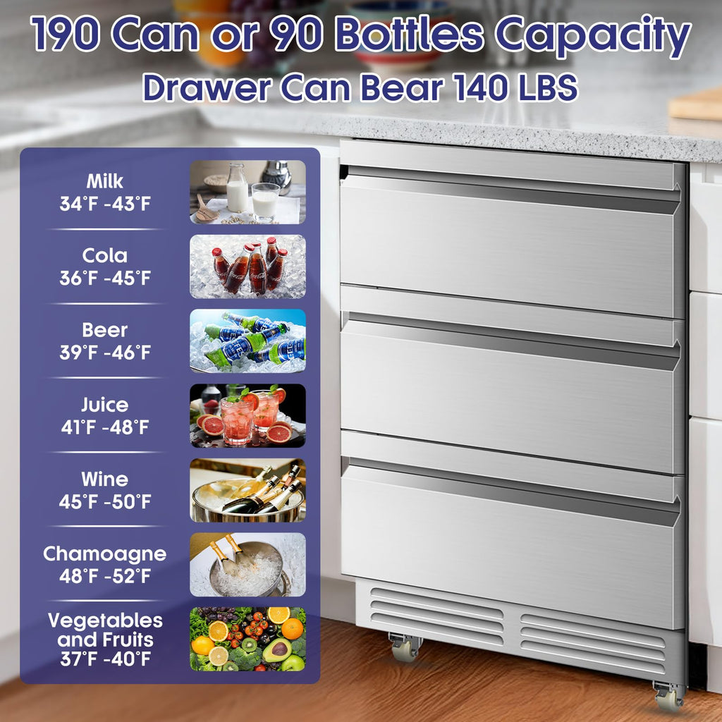 Tylza Wine Fridge 15'', 30 Bottles Wine Cooler Refrigerator, Undercounter or Freestanding, Removable Shelves, 40-65Â°F, Wine Cabinet with Double Glass Door, Wine Cooler for Home, Kitchen, Bar