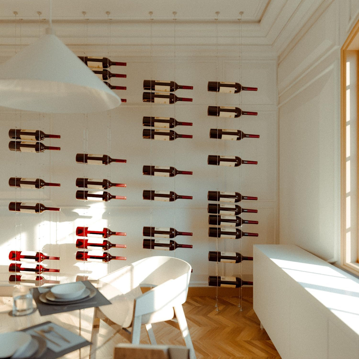 Cable Wine Racking System - Floor to Ceiling Wine Storage by Wine Stash
