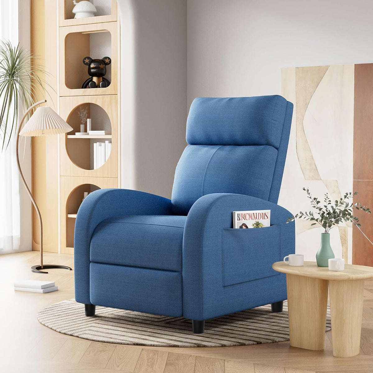 Homall Recliner Chair, Recliner Sofa PU Leather for Adults, Black Recliners
