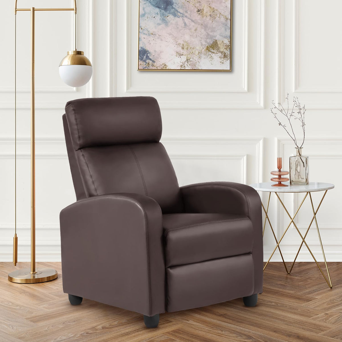 FDW | Recliner Chair | Without Massage Function | Black, PU Leather