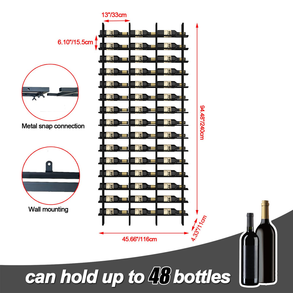 16 BottleWall Mount Wine Rack