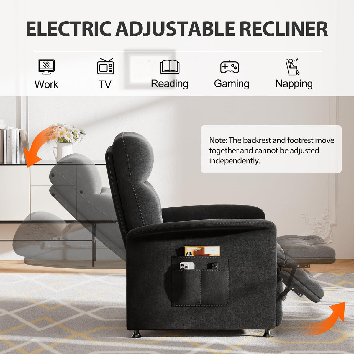 Power Recliner Chair with Heat & Massage, Electric Recliner for Elderly