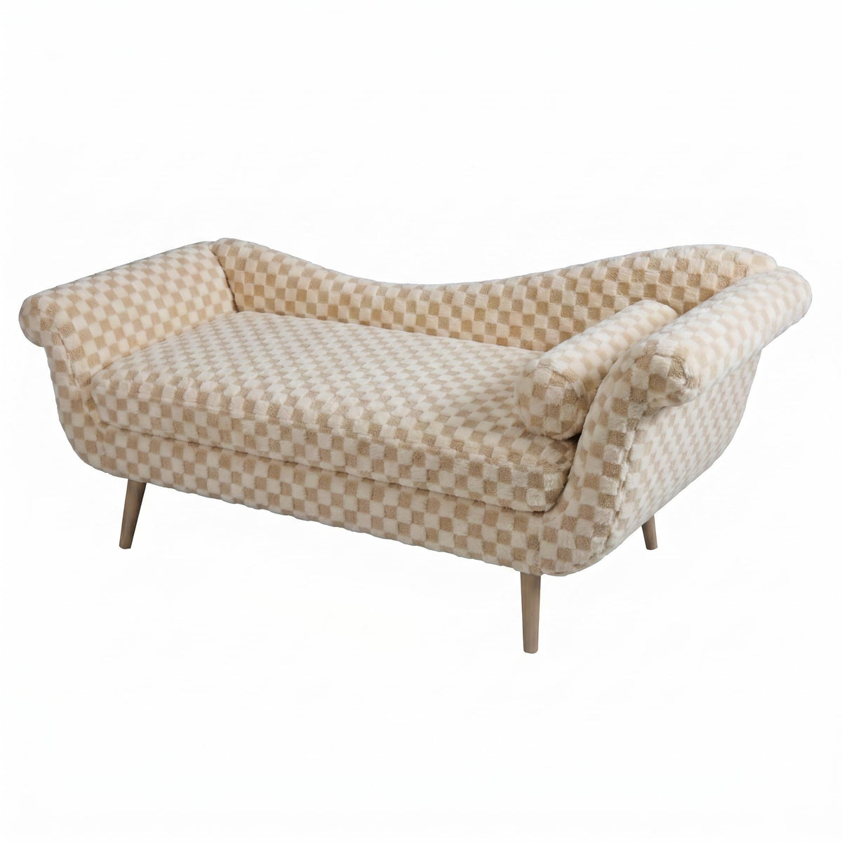 ERYE Boucle Upholstered Left Facing Chaise Lounge Indoor for Living Room Bedroom,Comfy Single Chaise Lounge Modern Leisure Recliner Sleeper Sofa Daybed, Easy Assemble
