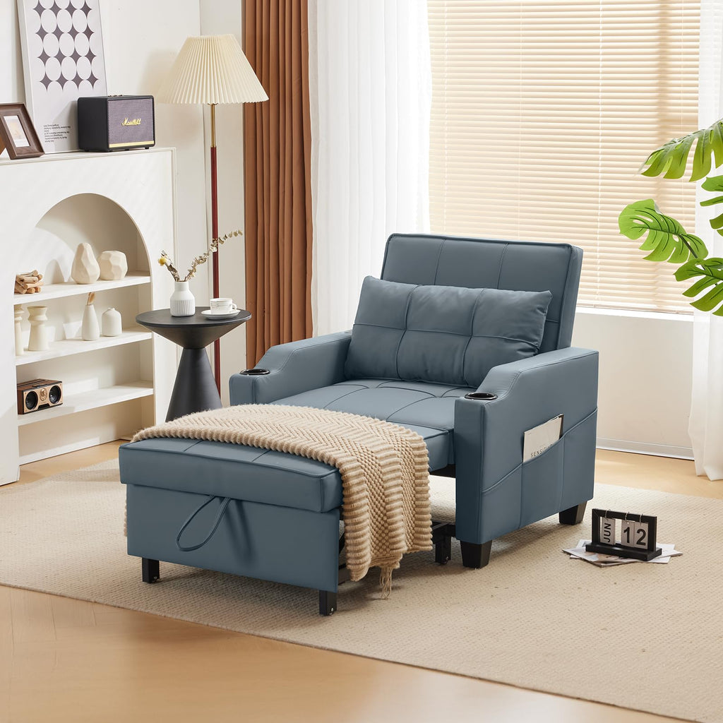 VINGLI Convertible Sleeper Chair Bed, Pull Out Sofa Couch for Living Room